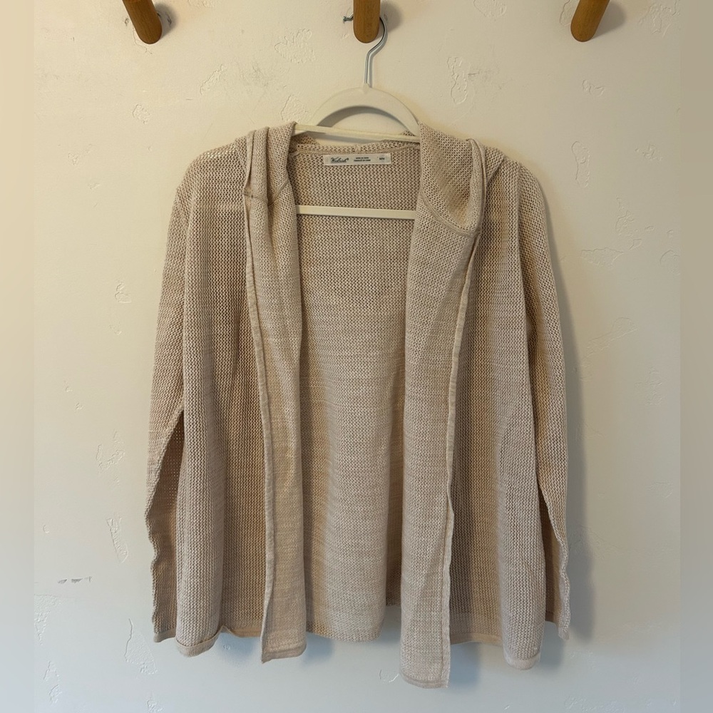 Woolrich Women's Cream Open Front Cardigan Beige Sz Med